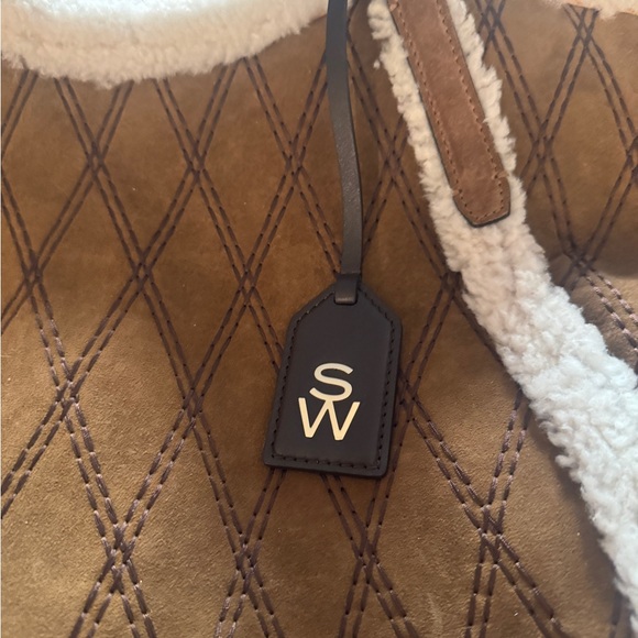 Stuart Weitzman Deep Coffee Quilted Tote - Picture 3 of 5